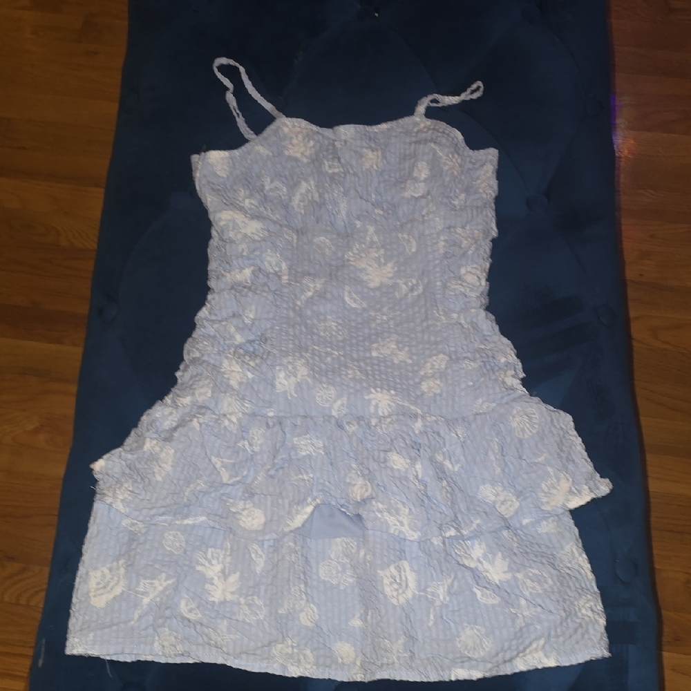 Art Class Blue and White Fabric